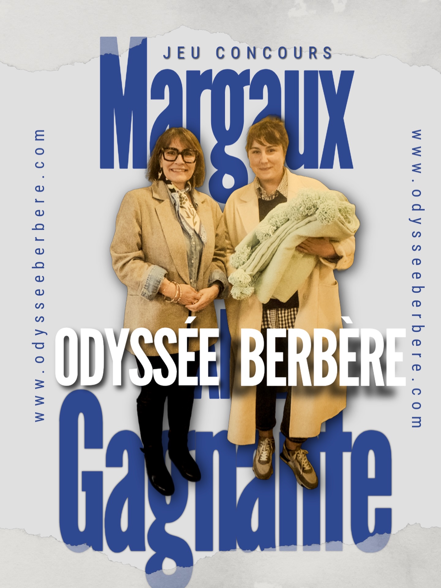 @marguerite_in_the_kitchen_
Félicitations Margaux @marguerite_in_the_kitchen_ grande gagnante du concours qui est venue retirer sa parure plaid et housses de coussins d’une valeur de 150 euros !
Un grand merci à toutes celles et ceux qui ont participé, partagé, commenté…
Franchement, ça nous a fait très plaisir de voir autant d’enthousiasme autour d’Odyssée Berbère 💙
