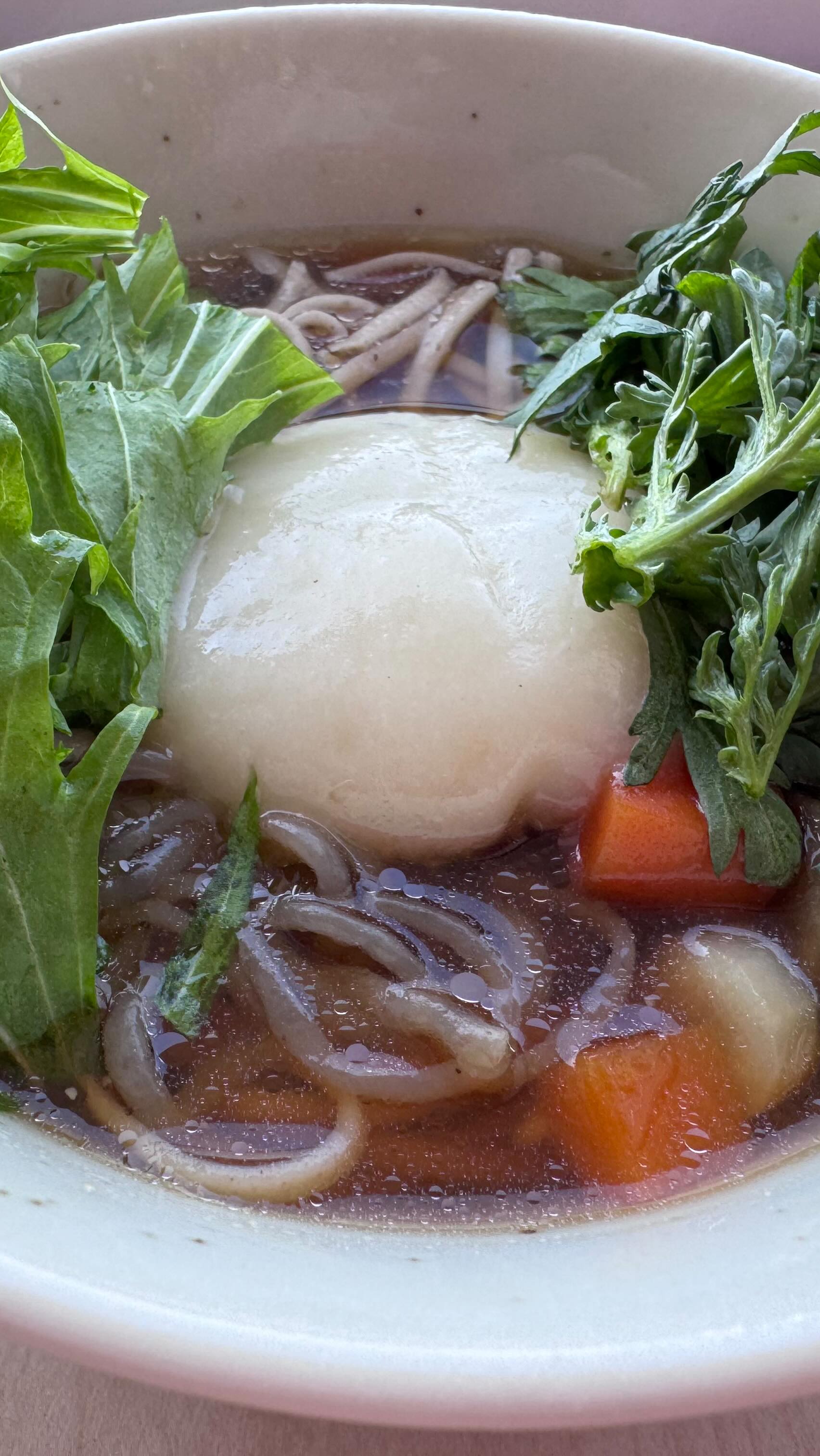 @gini.taste.of.life Original Recipe: Ozōni (お雑煮), Version 2.
Ingredients include:
-Organic carrots
-Organic gobō (burdock root)
-Organic dried shiitake mushrooms
-Organic chicken
-Shirataki noodles
-Mochi (rice cakes)
Soup base:
-Purified water
-Sake
-Mirin
-Sugar
-Black pepper
-Garlic powder
-Garlic ginger
-Shōyu (made from rice, if gluten-intolerant)
Optional (for toppings):
-Mizuna (Japanese mustard greens)
-Shungiku (Chrysanthemum leaves)
-Soba (buckwheat noodles)
Full recipe: https://tasteoflife.blog
#cooking #お雑煮 #Japaneseculture #newyear #ozoni #stiritupsunday #cookingwithgini #tasteoflife #quickandhealthyrecipes #goodluck #toloriginalrecipe