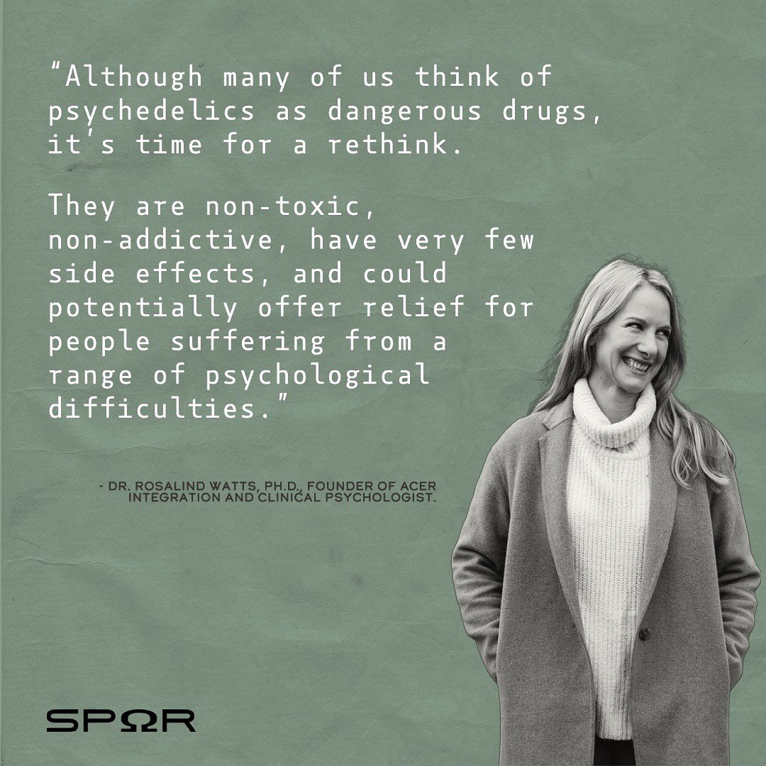Dr Watts is a clinical psychologist, a mother, and a nature lover.
Her work as the Clinical Lead for Imperial College London’s psilocybin trial, and subsequent role as the Clinical Director at Synthesis Institute, have made her one of the most prominent voices and minds in the field of psychedelic research.