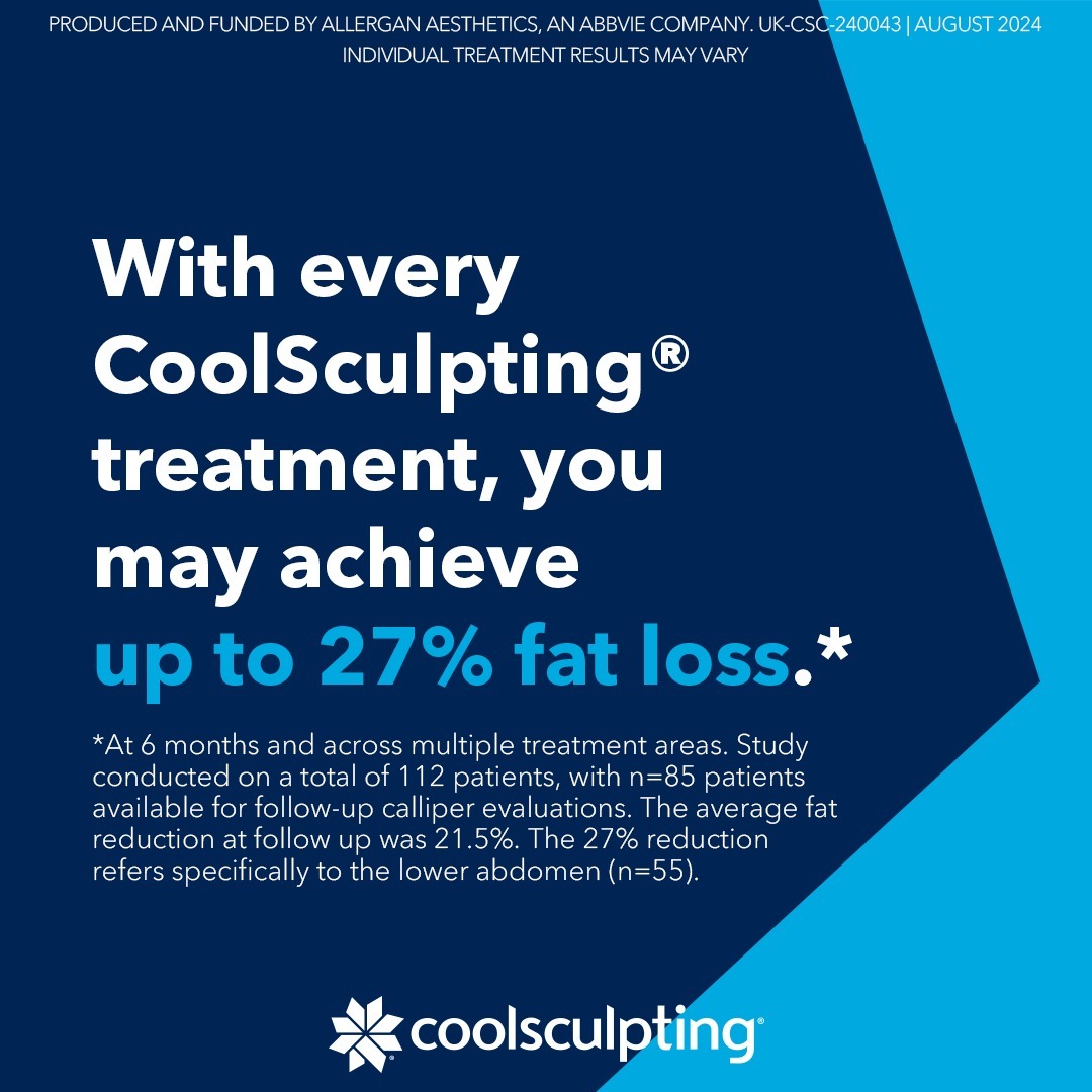 With every Coolsculpting treatment, you may achieve up to 27% fat loss in 12 weeks.
Try Coolsculpting today. Book a consultation with our specialist and discuss your fat loss goal.
#coolsculpting #fatreduction #fatloss #bodycontouring