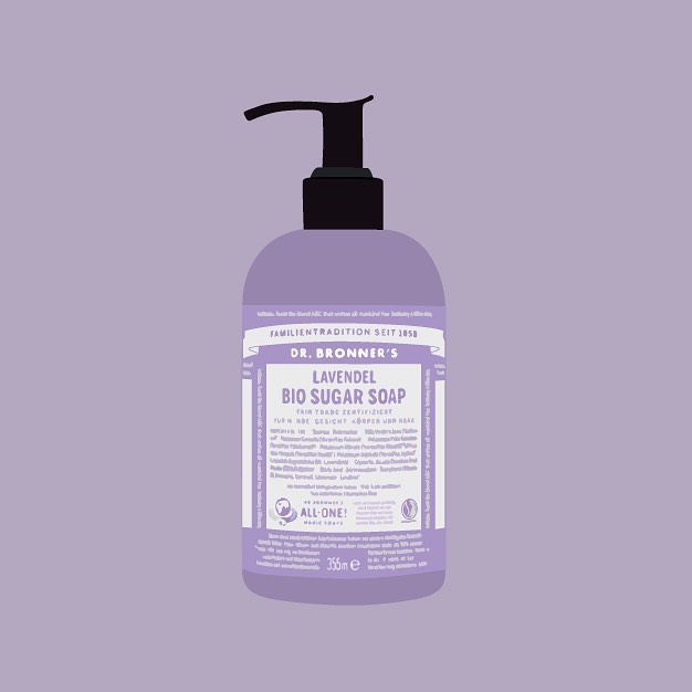 Dr. Bronnerβs Lavendel BIO Sugar Soap π #iloveillustration #ilovegoodproducts #ilovegoodpackaging