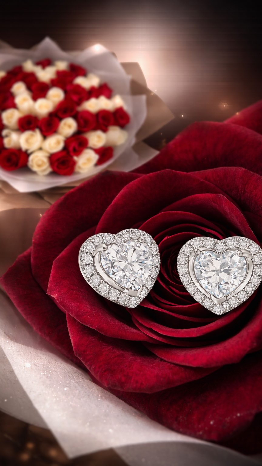 Love finds a way… even through the snow…
#HeartDiamondStuds #HeartShapeDiamonds #DiamondStudEarrings #ValentinesSurprise #ValentinesVibes