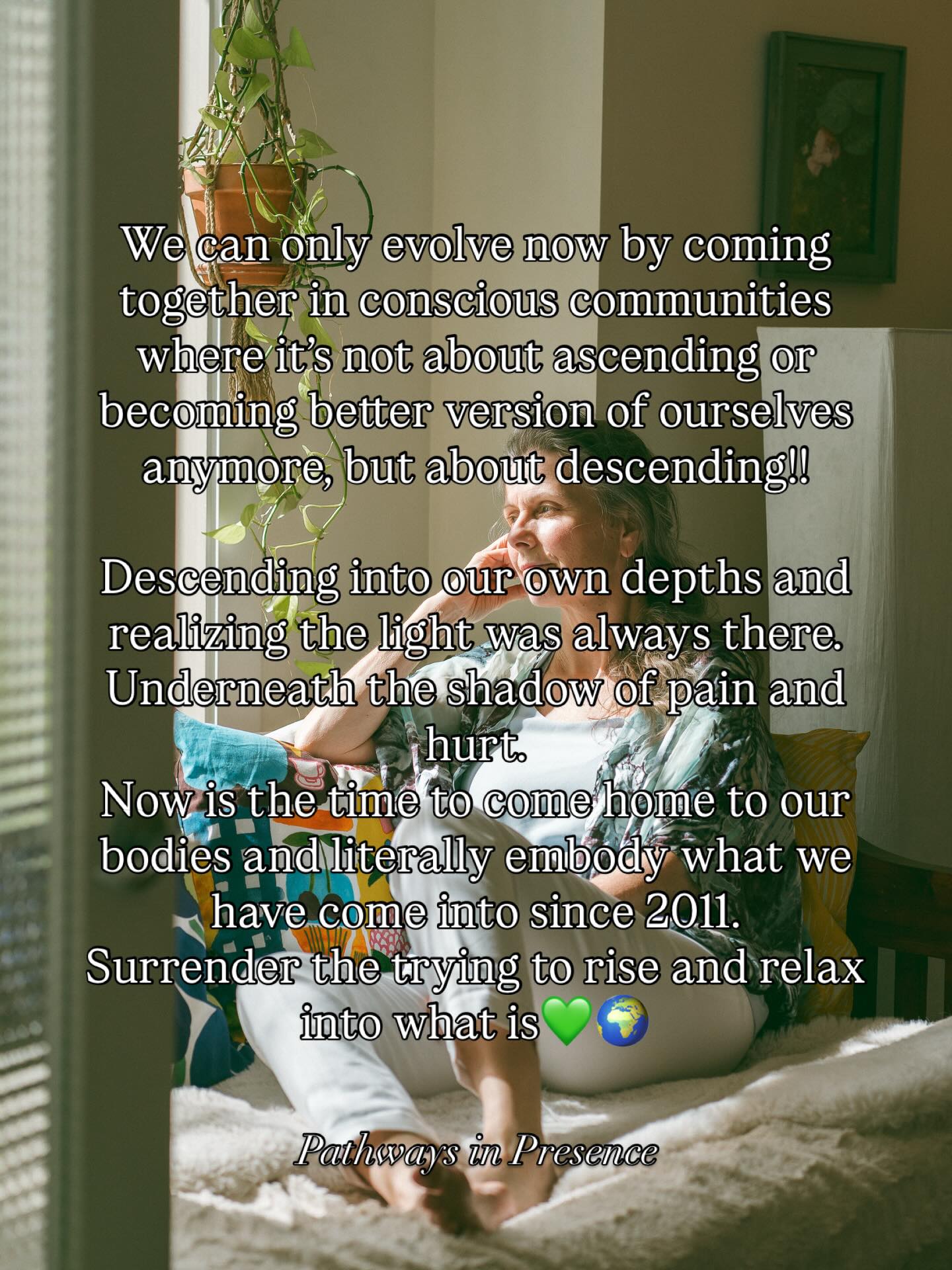 Join our conscious community of women who want to just be real and stop trying to be something we are not.
Finding our way back home to our own bodies and inner being. Presence and this moment now. Authenticity.
Evolving and growing together🌙
Learning to be in discomfort and taking responsibility for our triggers.
Not being perfect at all!!!🤪 not trying to be like someone else.
But being ok NOT being perfect😂not even little bit. And just relax. Let go trying and just be.
If interested DM me❣️❣️