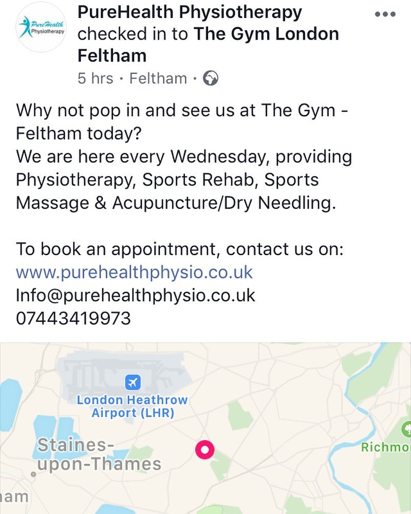 #physiotherapy #sportsrehabilitation #sportsmassage #dryneedling #acupuncture #feltham #thegymfeltham