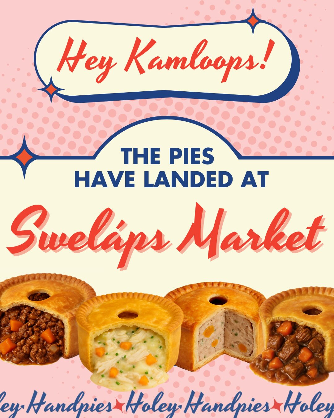 Hey Kamloops! Did you know you can buy Holey Handpies locally? We’re proud to have our pies available at @swelapsmarket - find them in the freezer section!