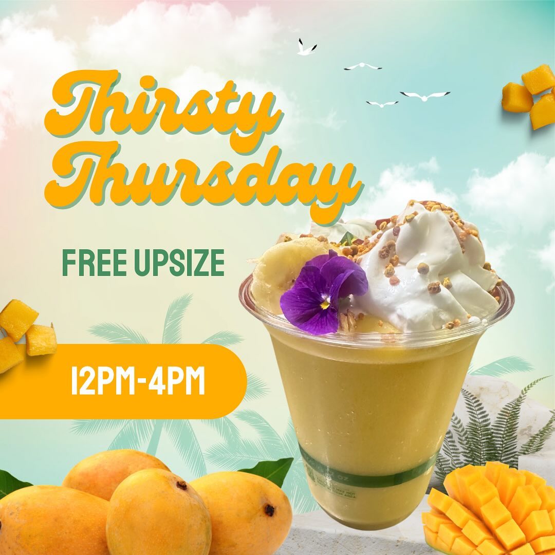 The thirst is real… 🤤
Upsize your smoothie — FREE from 12pm-4pm!
💜Imagine Dragonberry: dragonfruit, strawberry, lime
💚Matcha My Vibe: matcha, banana, spinach, vanilla
💛Jackpot: jackfruit, mango, pineapple, lime
💖Basic Beach: strawberry, banana
💙Vitamin Sea: passionfruit, mango, blue spirulina, lime
🤎Cacao-abunga: banana, Medjool dates, almond butter, cacao, sea salt
#thirstythursday #thursday #thursdayvibes #smoothies #healthy #protein #lasvegas #health #healthandwellness #lasvegaslocals #lasvegasfoodie #lasvegasfood #wellness #lifestyle #vegan #wellbeing #wellness #unlv #unlvrebels #fitness #fit #healthiswealth #lasvegasinfluencer #lasvegasbusiness #smoothiebowls