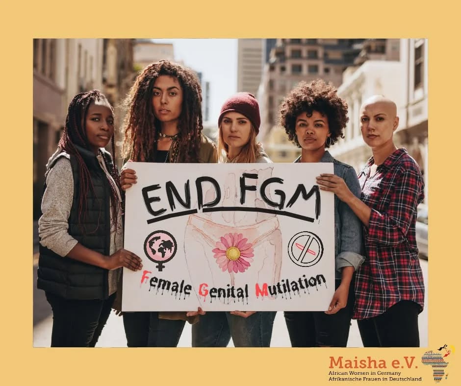 Today, 6th of February 2024, on the International Day of Zero Tolerance for Female Genital Mutilation, we stand united against a practice that harms women and girls, violating their rights and health. FGM is not just a cut; it's a deep, lasting scar on the lives of millions. Let's raise our voices, educate, and empower communities to end FGM. Together, we can protect future generations and promote healing and hope. Your support is crucial. Join us in the fight to #EndFGM. 💪🕊️🌅
Donate to support our initiatives: https://maisha.org
#ZeroTolerance4FGM #ProtectHerDignity #MaishaEV"
Heute, den 06.02.2024, am Internationalen Tag der Nulltoleranz gegenüber weiblicher Genitalverstümmelung, stehen wir gemeinsam gegen eine Praxis, die Frauen und Mädchen schadet, ihre Rechte und ihre Gesundheit verletzt. FGM ist nicht nur ein Schnitt; es ist eine tiefe, dauerhafte Narbe im Leben von Millionen. Lasst uns unsere Stimmen erheben, aufklären und Gemeinschaften stärken, um FGM zu beenden. Gemeinsam können wir zukünftige Generationen schützen und Heilung und Hoffnung fördern. Ihre Unterstützung ist entscheidend. Schließen Sie sich uns im Kampf gegen #EndFGM an. 💪🕊️🌅
Spenden Sie, um unsere Initiativen zu unterstützen: https://maisha.org
#ZeroTolerance4FGM #SchutzIhrerWürde #MaishaEV