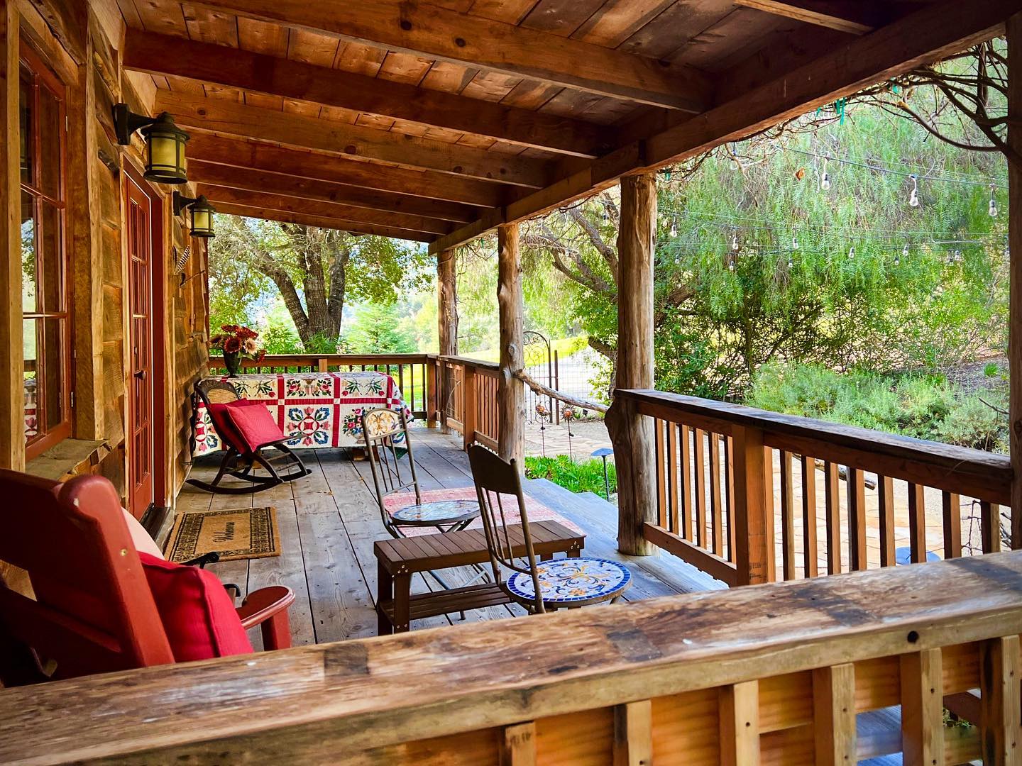 We’re making additional improvements to the cabin each year. A new railing has been added to the front porch to protect those little ones from slipping over the edge. Think of it as a large playpen for them and yet open enough to make it part of the outdoors.