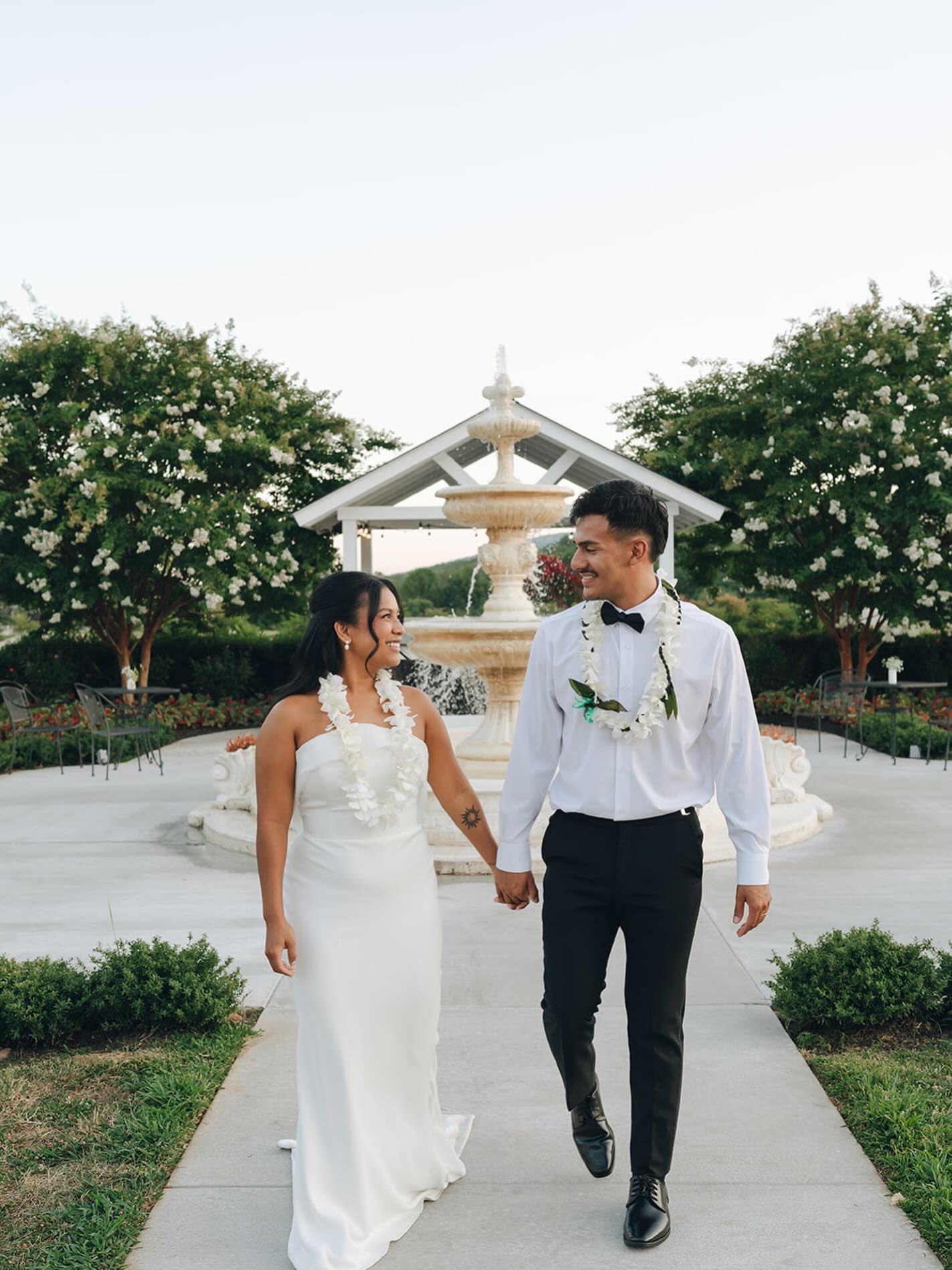 Hand in hand, leis on, and hearts exactly where they belong. 🌸
Coordination - @dmvweddingsandevents
Venue - @springfield_manor
Photo - @isabelbrachophotos
Florals - @thurmanandfig
Hair - @beyond.the.updo
Make up - @beautifulliflawedbridal
Mocktail supplies - @gatewayliquors
Rentals - @countrycreekfarmhousetables
Photo booth - @activephotobooth