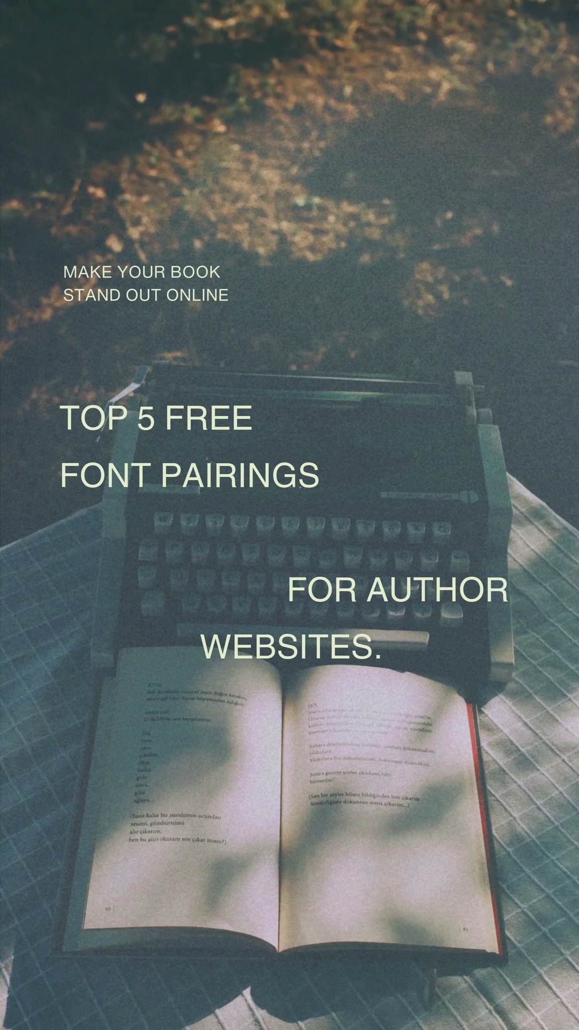 Out Top 5 FREE Author Website Font Pairings for 2026… let’s go!
1. Playfair Display + Lato
2. Merriweather + Montserrat
3. Archivo + DM Sans
4. EB Garamond + Questrial
5. Allura + Lora
Which combo speaks to you? ✨ Share your favourite in the comments!
#FreeFonts #FontPairing #Typography #FontInspiration #AuthorWebsite #WriterLife #BookLovers #WritingCommunity #AuthorBranding #CreativeAuthors #AuthorTips