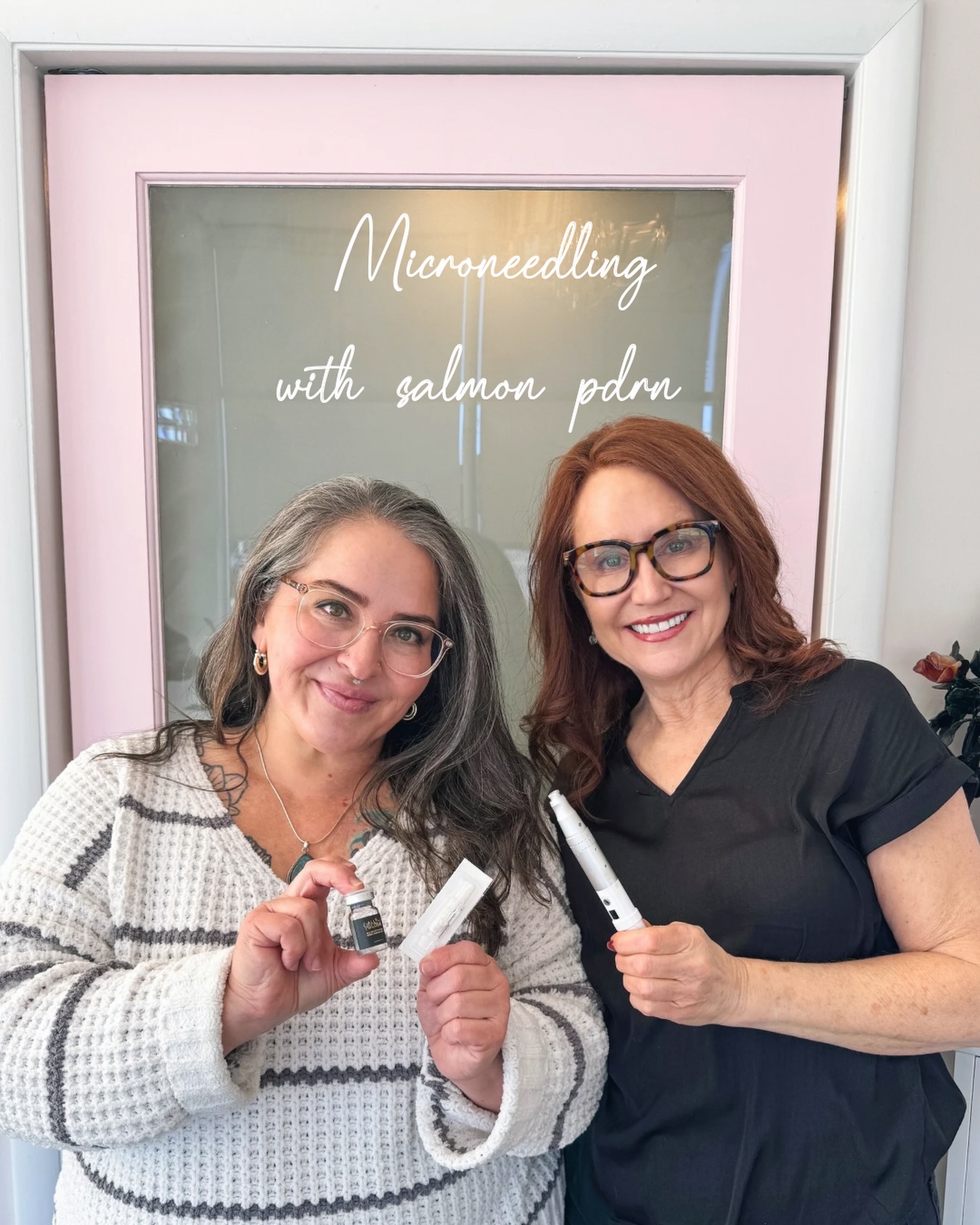 Daniela & Diane getting ready for their microneedling with salmon PDRN appointments today ๐
One of our favorite additions! Ever since we introduced Salmon PDRN, the feedback has been amazing - our clients truly love this service
#salmonpdrn #microneedling #denveresthetician #denvermicroneedling #denvermedspa