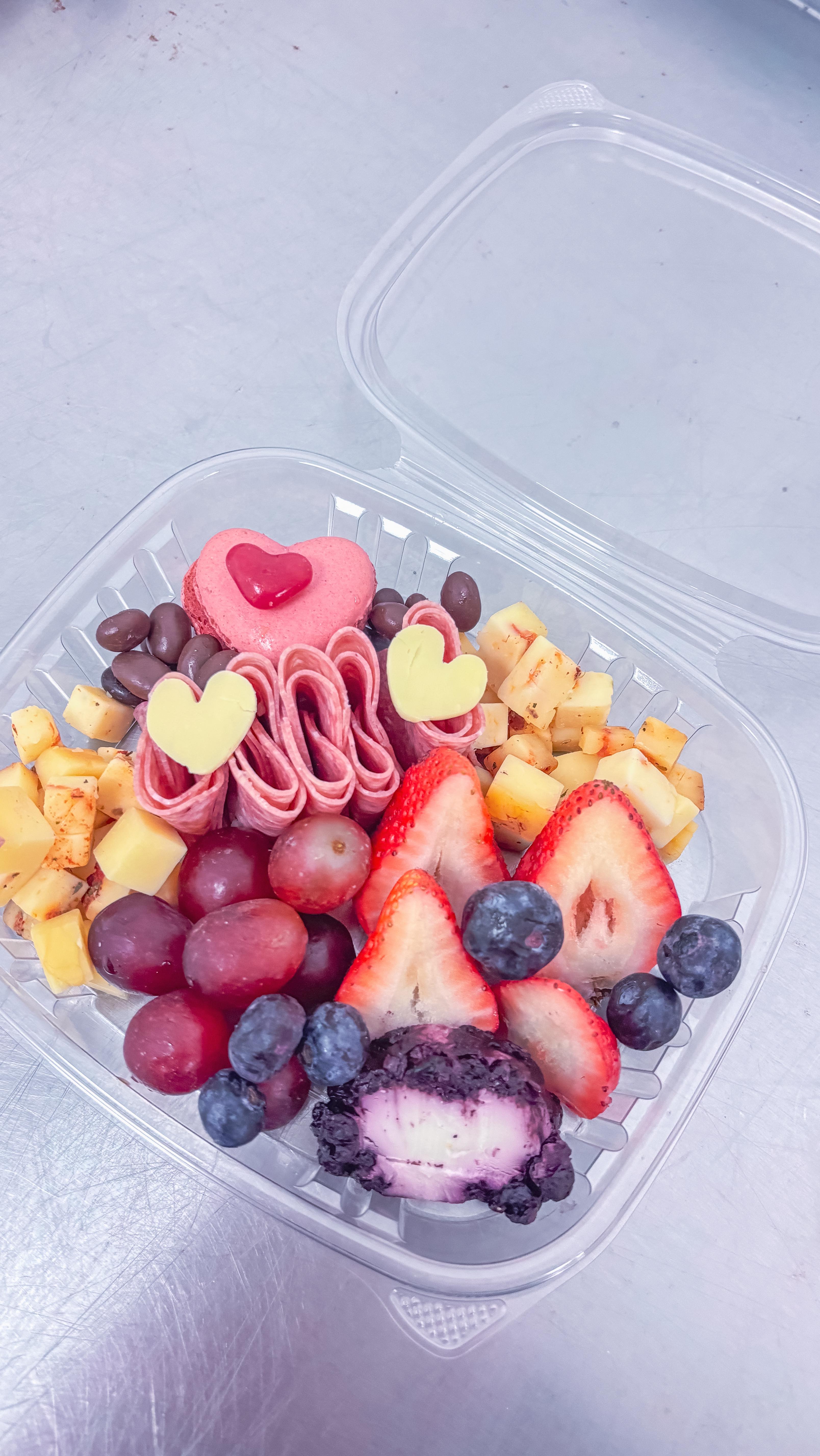 This Valentine’s Day… fall in love bite by bite.
Valentine’s Charcuterie now available—perfect for date night, Galentine’s, or treating yourself and as always, don’t forget about the school teachers and your admin staff. They love special treats too.