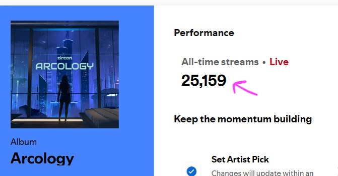 zirconās new #EDM album has over 25k streams on Spotify alone in just 4 days! Numbers arenāt everything, but weāre ecstatic that #Arcology is really being heard already. š
Support on Bandcamp:
zirconstudios.bandcamp.com/album/arcology
Spotify:Ā
https://open.spotify.com/album/5WNGwnszH4ijj6f5zzamAT
The full album with animated 4K artwork:Ā https://www.youtube.com/watch?v=40_IxiWX3pE
Apple Music:Ā
https://music.apple.com/us/album/arcology/1788979615
#zircon #zirconmusic #arcology #zirconarcology #EDM #IDM #electronicmusic #electronica #dubstep #drumandbass #dnb #trance #vocaltrance #breakbeat #futurebass #housemusic #dancemusic #vocalist #vocals #composer #producer #conceptalbum #album #newmusic #jillianaversa #singer