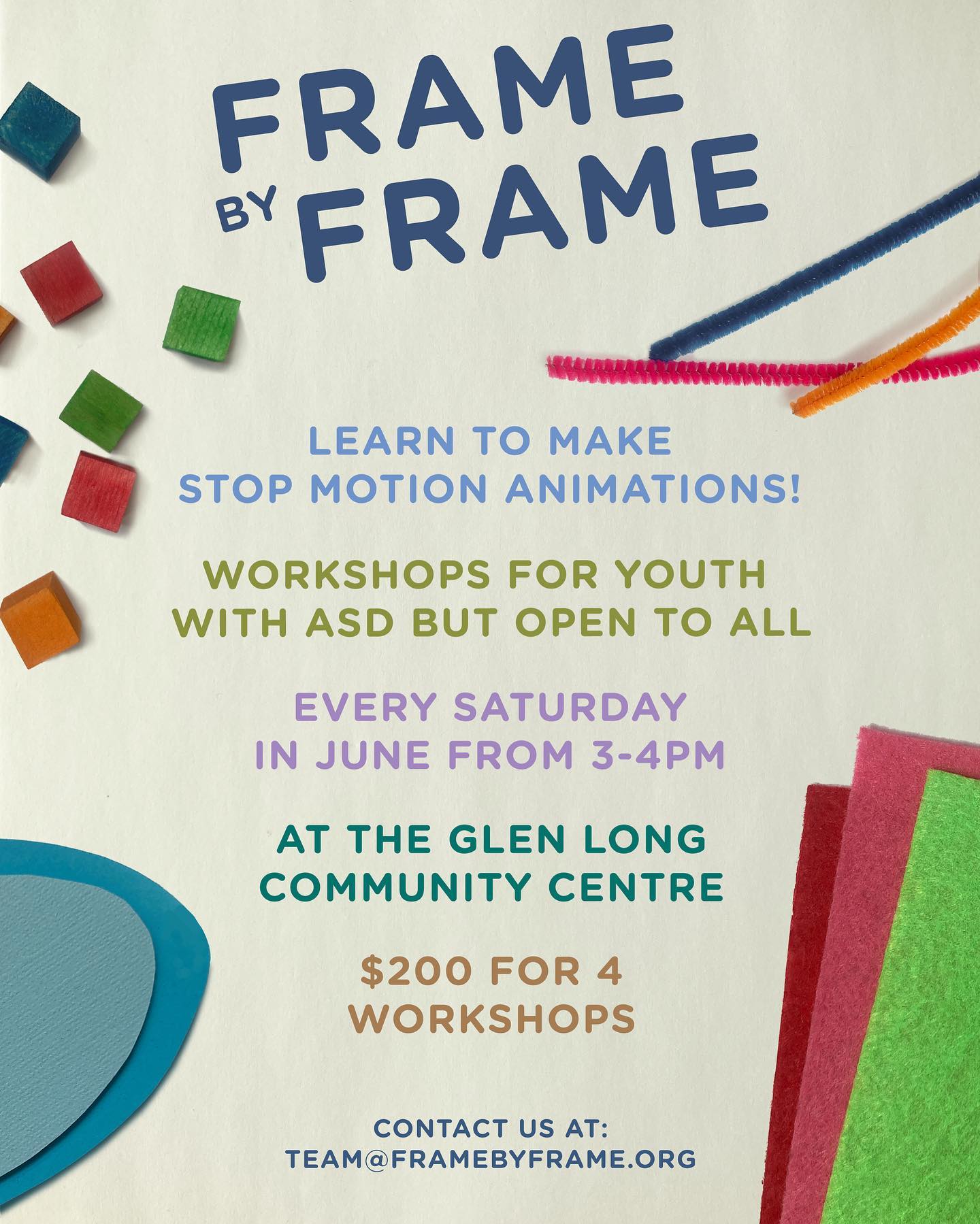 Come join us for our first round of in-person workshops!
Together, we’ll exercise creativity and collaborate to make a stop motion short film from scratch ✨
#framebyframe #stopmotionanimation