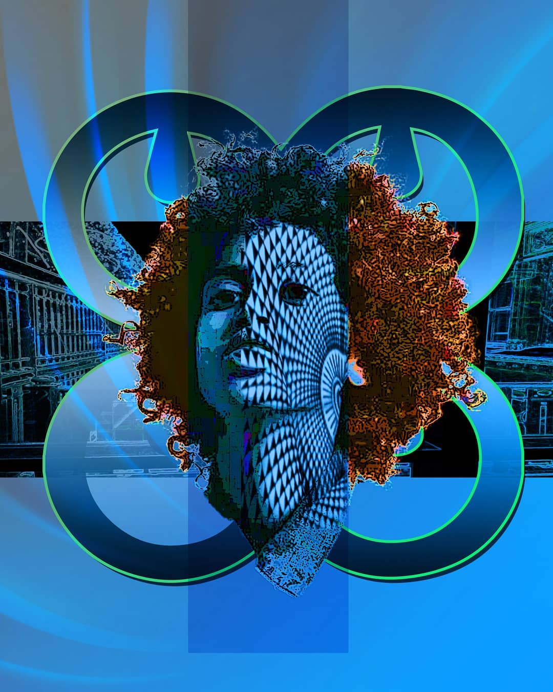 New piece #Visions In Bluu, #newartist #digitalcoloring #coloringmasterpiece #blue #graphicdesigning #illustration_art #digitalart #ebonybeauty #symbolism #lineartwork #montageart #blackarts #graphicinspiration #graphicoftheday #artstreet #photomontageart #digitaltransformation #chicagoartscene #chicagostreetart #instapic #creativework