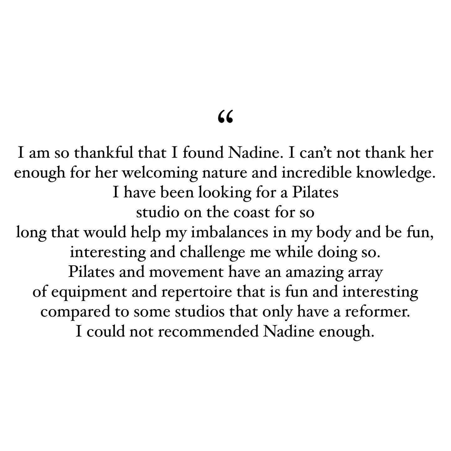 One I should have posted a while back. Thank you @hollyebony1 for your review. I hope your OS adventures are still awesome!
_
Holly is a dance and Yoga teacher, but was having trouble with some lower back pain and needed an outside eye. We helped her to find a little more elongation in her spine extensions and had some fun challenging her with some of the more advanced exercises.
_
“I am so thankful that I found Nadine. I can’t thank her enough for her welcoming nature and incredible knowledge. I have been looking for a Pilates studio on the coast for so long that would help my imbalances in my body and be fun, interesting and challenge me while doing so. Pilates and Movement have an amazing array of equipment and repertoire that is fun and interesting compared to some studios that only have a reformer. I could not recommended Nadine enough.”
_
#pilatesandmovement #pilatesandmovementsunshinecoast #pilates #pilatessunshinecoast #sunshinecoastpilates #yogasunshinecoast #sunshinecoastyoga #fitnesssunshinecoast #sunshinecoasthealthandfitness ##holisticmovement