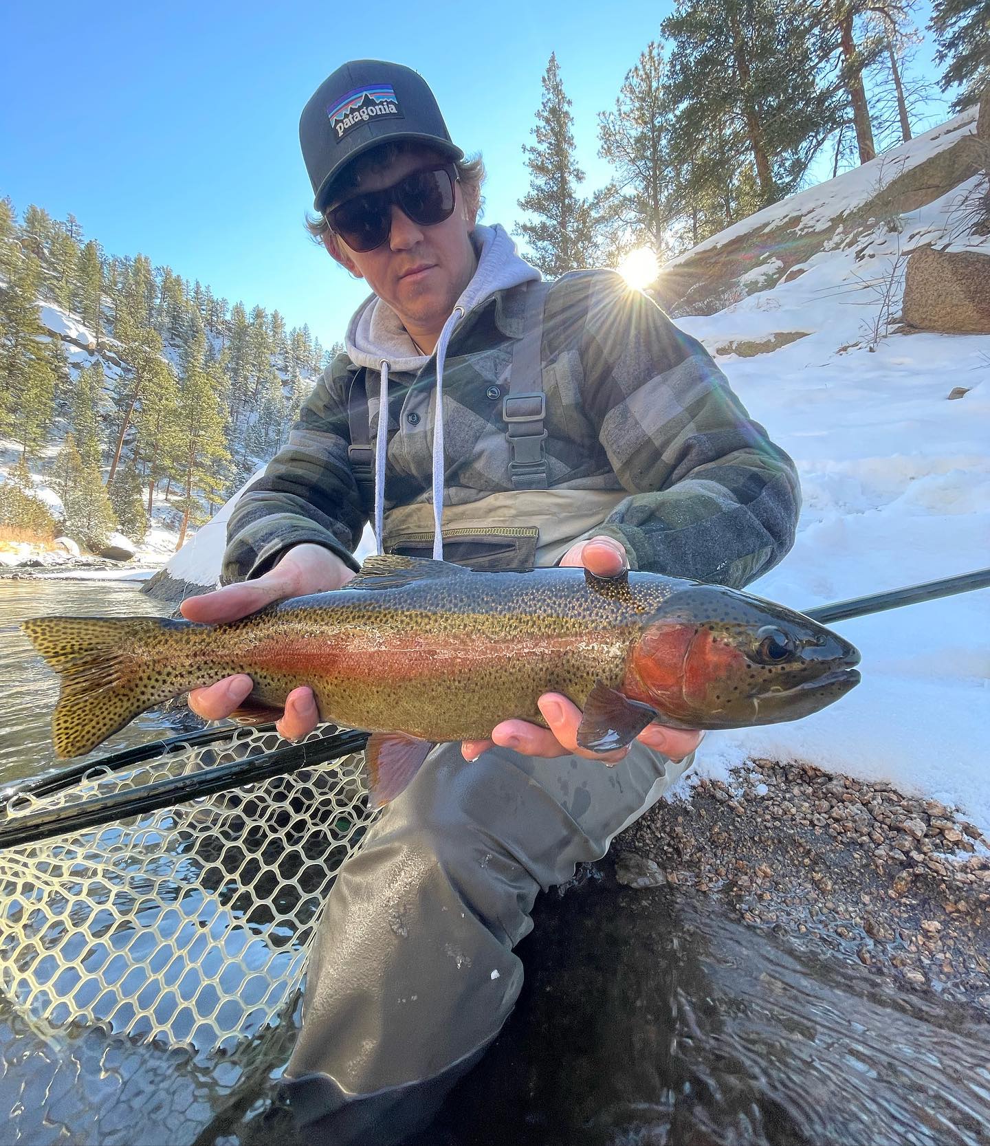 Cheeseman has some of the best looking rainbows in town. 💥
•
#flyfishing #flyfishcolorado #rainbowtrout #cheesemancanyon #southplatte #winterfishing #snowbows
#keepemwet #catchandreleaseonly #troutfishing #sightfishing