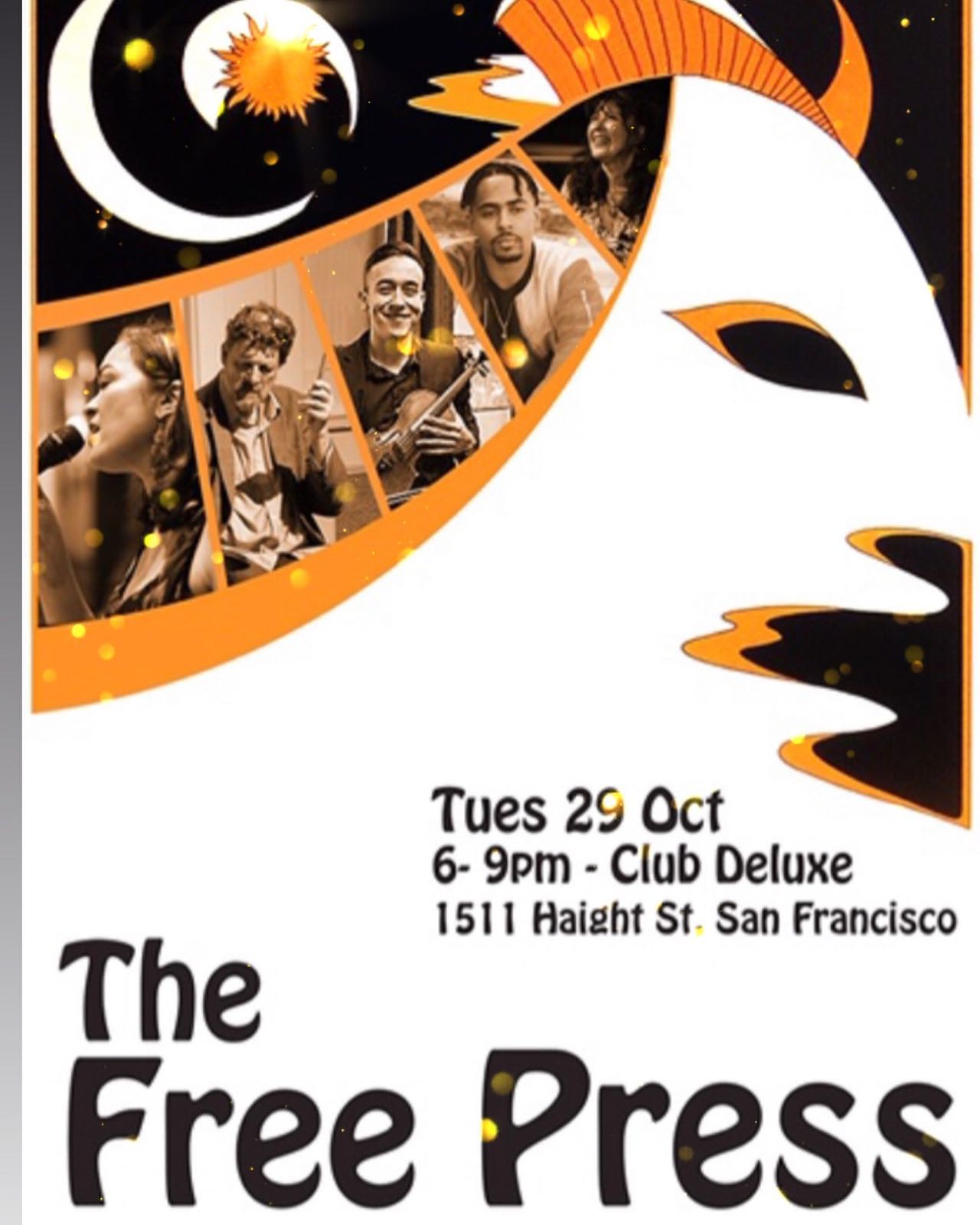 #FreePressMusic at @clubdeluxe.official in the #Haight #Tuesday #Halloween 10/29 6-9pm