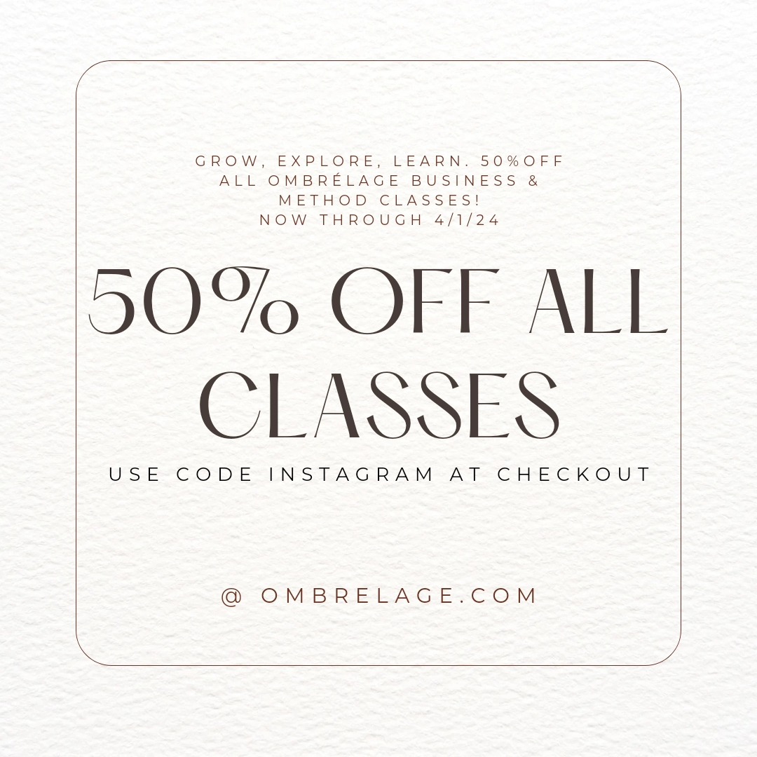 Today we offered a 50% off gift with our Live chat :: EDU 💰 🎨 The business GROWTH in Foiling & Ombrélage services. Focus on Student & Professionals artist
Use code INSTAGRAM at checkout for any classes on our website Ombrélage.com⚘️ Link in bio @theartofombrelage
#HAPPYSPRING