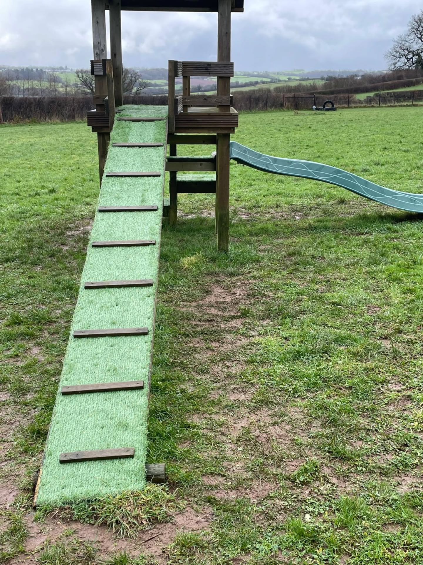 As this wet and wild January weather continues, we have made a thoughtful improvement to help keep paws steady and playtime safe. 🌧️🐾
After receiving a very special request from one our longest standing visitors Jax, we have added a new patch of artificial grass to the ramp on our climbing frame.
It is all part of creating a calm, welcoming space where dogs can play with confidence and humans can relax, whatever the weather.
Jax says exploring feels more secure and comfortable now too.
We look forward to welcoming you and your pups soon, rain or shine.
#WanderlustWalkies #SecureDogFields #DogAdventures #HappyPaws #DogFriendlySpaces