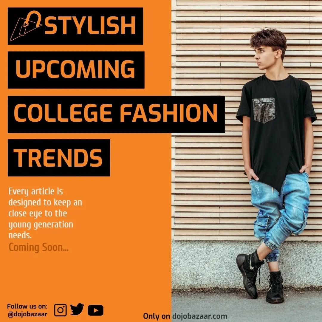 Dojobazaar is bringing
#somethignew
Stylish upcoming college fashion trendy collections soon to come on dojobazaar online store...
Every article is designed to keep an close eye to the young generation needs.
Hope you find your best fit
Dojobazaar team.
#collegestudents #trending #onlineshopping