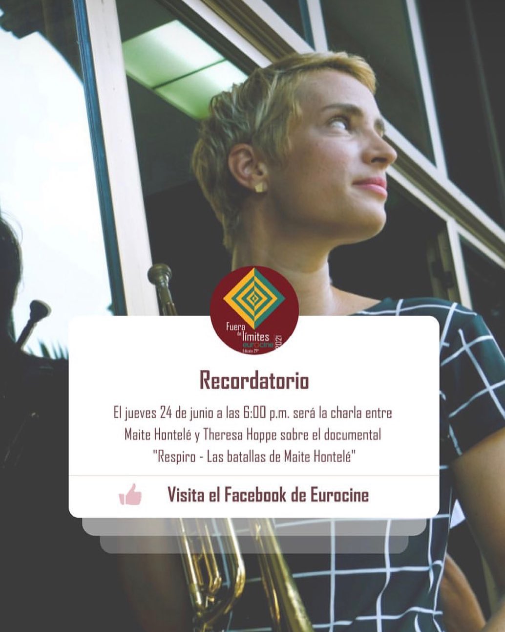 Hoy a través del Facebook de @eurocinecolombia a las 6pm hora Colombia, podrán ver una charla donde hablaré sobre mi nueva vida en Holanda (una conversación con la directora del festival Theresa Hoppe). Todo esto porque salió el documental ‘Respiro’, que trata de la época cuando dejé de tocar la trompeta y pasé por una época bien difícil..Este documental hace parte de la programación de Eurocine, y se puede ver en varias cines de Colombia. (www.festivaleurocine.com/ademtocht) Mil gracias a @marlou_van_den_berge , la directora del documental, también a la productora Holandesa Moondocs, a la NTR por transmitirlo en Holanda, y a toda la gente que hizo parte del documental! @adindameertins , @merlinprodu , @sofyponyo , @juanchosargento , @cocon33 , @carovieira , @diegokingmusic , @yuliancastro , @guillermolozanomaturana , @diegocaicedopianist , @elmauri_01 , @lenchomix , @jose_juvinao @cj_drummer #charla #eurocine #trompeta #trumpet #salsa