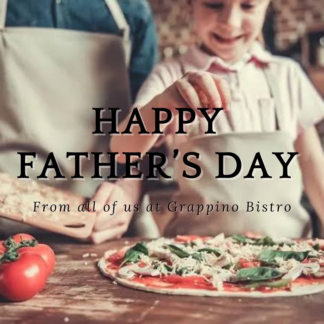 From Friday night takeaways to making your own pizza 🍕 happy Father’s Day from all of us at Grappino Bistro!