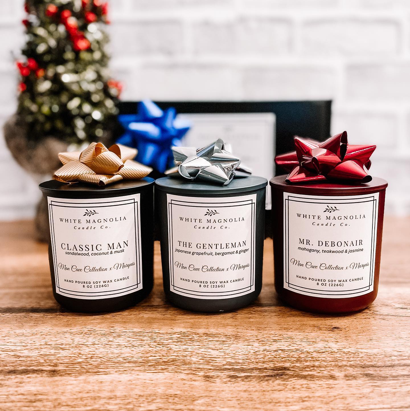 Our Man Cave Collection is now available on our website! You can order them individually or save money & order them as a gift set!
Shop now!
www.whitemagnoliacandlecompany.com
#mancave #mencollection #soycandles #arkansas #texas #homedecor #candles #soywax #handpoured #christmas #holiday #giftset