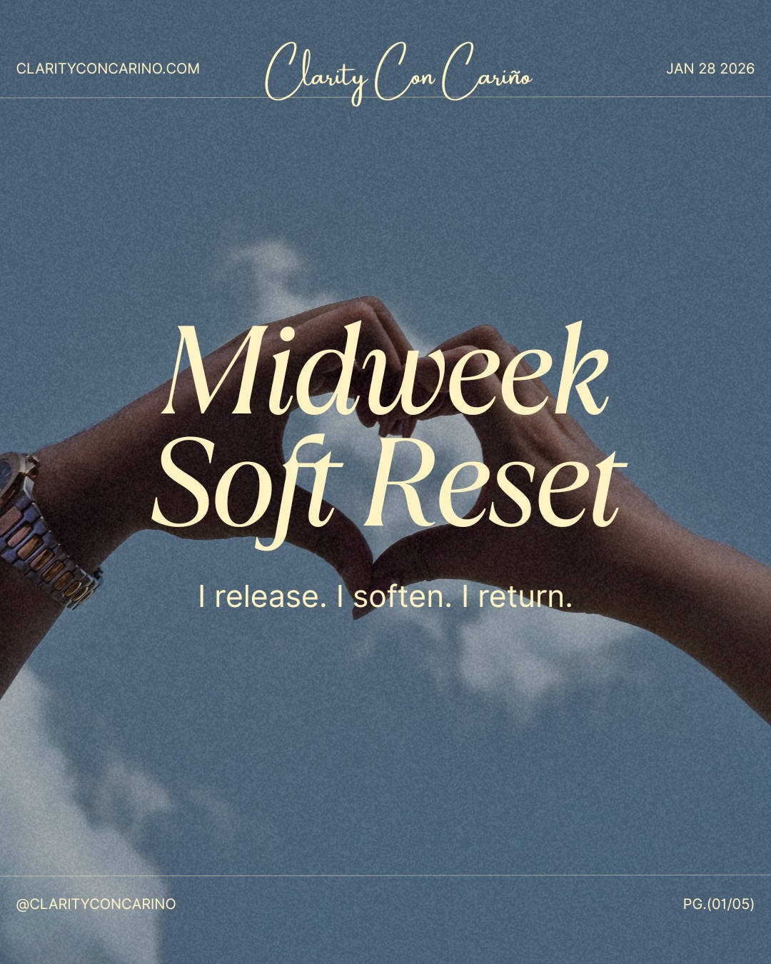 Midweek isn’t for fixing myself—
it’s for returning to myself.
💕Save for loud weeks; share to Stories as a check‑in.
#MidweekReset #SoftFocus #SelfLeadership #NervousSystemCare #IntentionalLiving