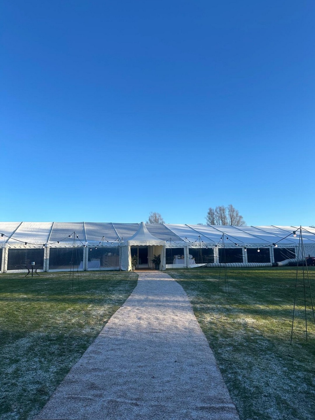 ✨ Sunrise to Sunset ✨
There’s something magical about watching a marquee transform throughout the day.
What starts as a crisp, winter scene under blue skies becomes a warm space to celebrate by nightfall.
Whether you're planning a winter wedding or a festive party, our clear-span marquees create the perfect blank canvas to bring your vision to life, from sunrise to starry skies 🌙
#EventInspiration #LuxuryMarqueeHire #WeddingMarquee #UKWeddings