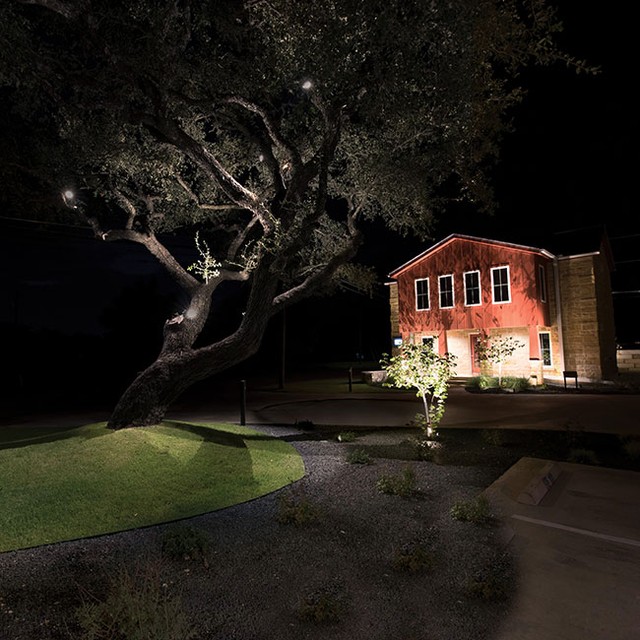 Using WAC products, this property is able to showcase its beauty while also providing visibility to the walkways!