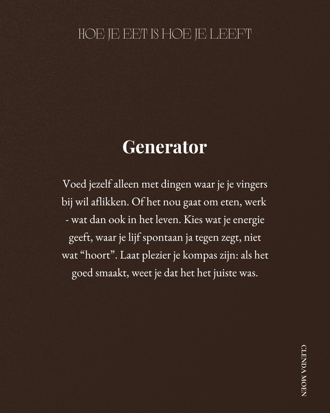 How you do one thing, often reflects how you do everything. 🤫
Zo is het met vertering ook.
Wat jouw lichaam nodig heeft om voeding goed te verteren, is ook wat je brein nodig heeft om het leven goed te verteren. 🧠
Er is een onderdeel binnen Human Design dat precies omschrijft hoe jij verteert. Zowel het leven als je eten.
In de Food Design Methode leer je precies wat jouw unieke voedingsblauwdruk is.
Of je lichaam floreert op complexe maaltijden of eenvoud.
Of je afwisseling nodig hebt of consistentie.
Of je meerdere lichte maaltijden nodig hebt, of grotere, vullende porties.
De deuren openen binnenkort,
maar er staat alvast een voorproefje voor je klaar.
Comment “FOOD” en ik stuur je mijn gratis receptenboek met ideale recepten per verteringstype 🥗