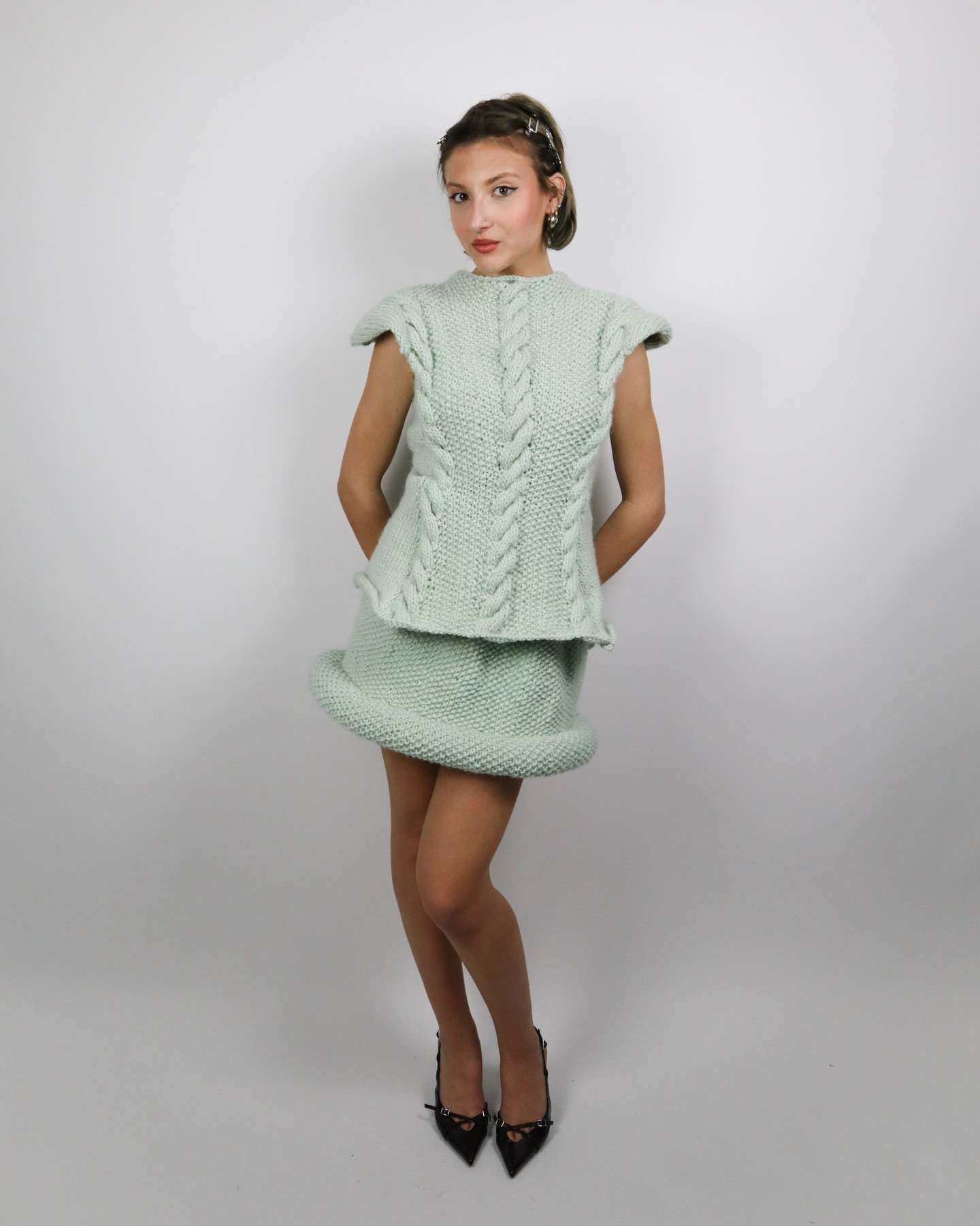 New minty set in townnnn ⭐️🧩🧶
Available for styling & made to order on our website
Top • Skirt • Shorts