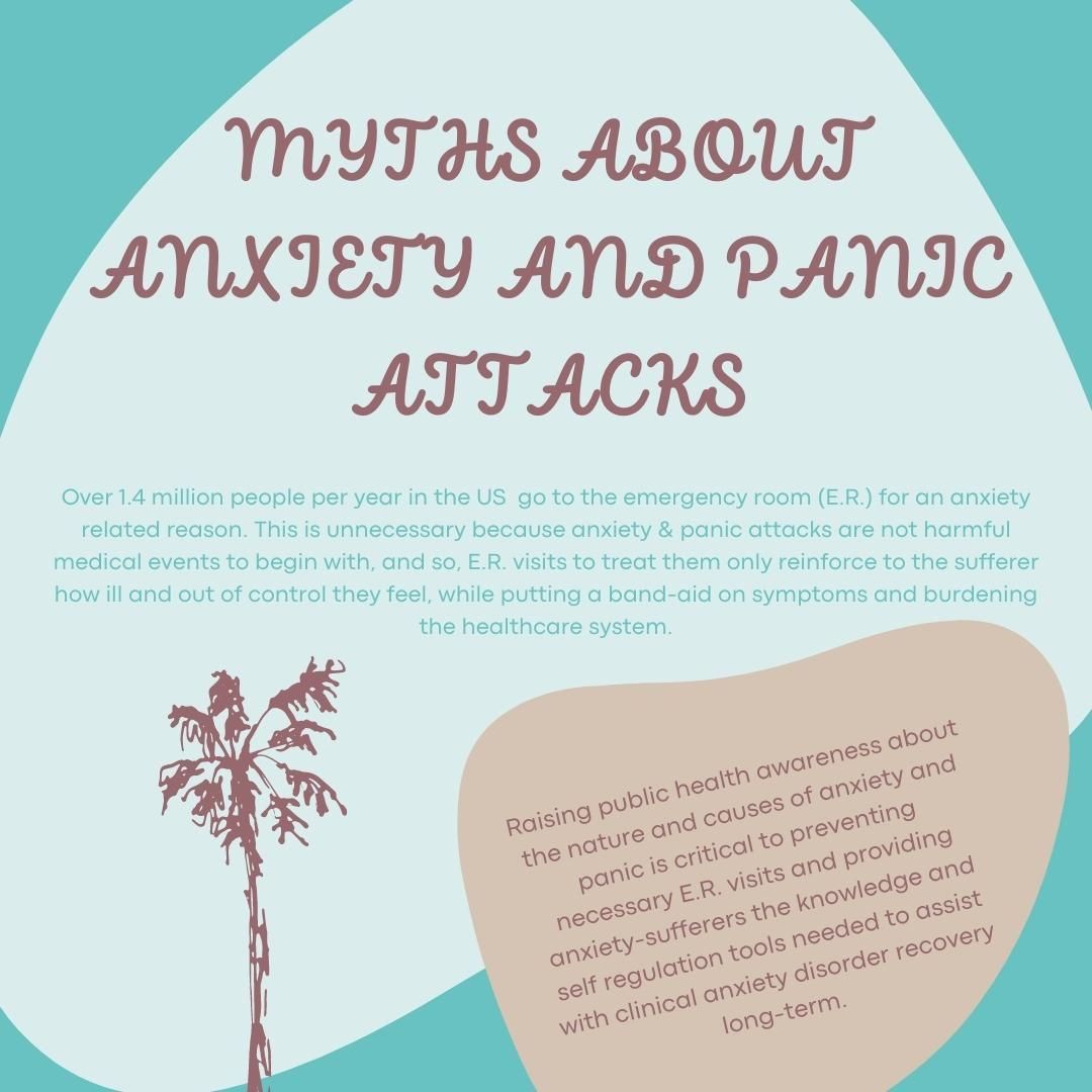 Raising public health awareness about the nature and causes of anxiety and panic is critical to preventing unnecessary E.R. visits and providing anxiety-sufferers the knowledge and self regulation tools needed to assist with clinical anxiety disorder recovery long-term.
~
Stay tuned! One new myth will be posted and DEBUNKED each day in the coming week.
~
#psychology #anxiety #panic #therapy #panicattacks #selfgrowth #knowledge #mentalhealth #selfjourney