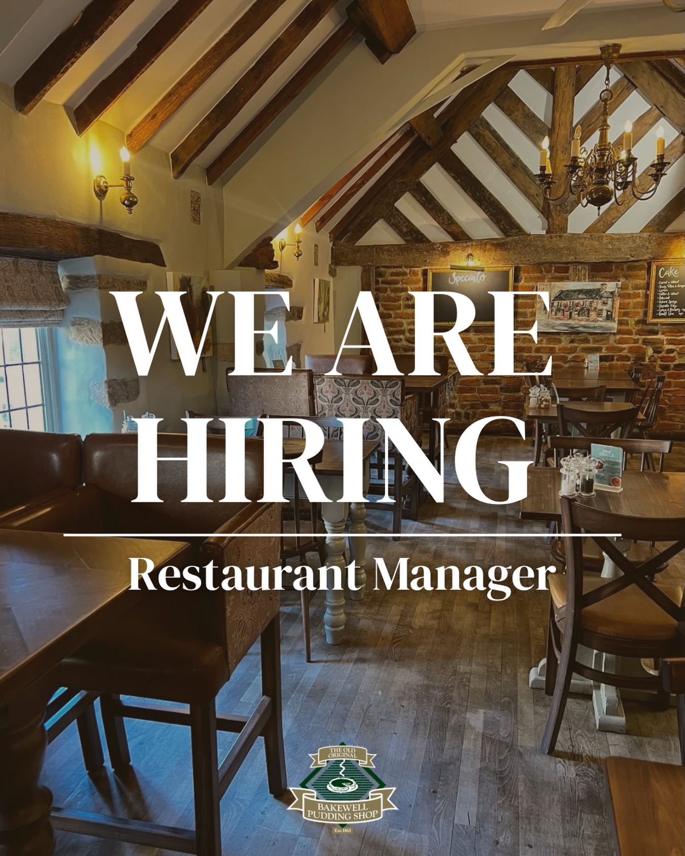 🍰 We’re Hiring! Restaurant Manager 🍰
Love great food, leading a team, and creating memorable customer experiences?
The iconic Old Original Bakewell Pudding Shop is looking for a passionate Restaurant Manager to lead our front-of-house team.
You’ll take ownership of day-to-day operations, motivate and support staff, uphold exceptional service standards, and ensure every guest leaves happy (and well-fed!).
✨ What we’re looking for:
• Proven experience in hospitality management
• Strong leadership and people skills
• A hands-on, can-do attitude
• A genuine passion for quality food and outstanding customer service
✨ What we offer:
• A busy, well-loved independent business
• A supportive and friendly team environment
• Competitive pay (DOE)
• The opportunity to work with a true Bakewell classic
📩 Interested?
Send your CV to jemma@thebeagriegroup.co.uk or pop in and speak to a member of the team.
#oldoriginalbakewellpuddingshop #jobadvertisement #peakdistrictcareers #derbyshirejobs