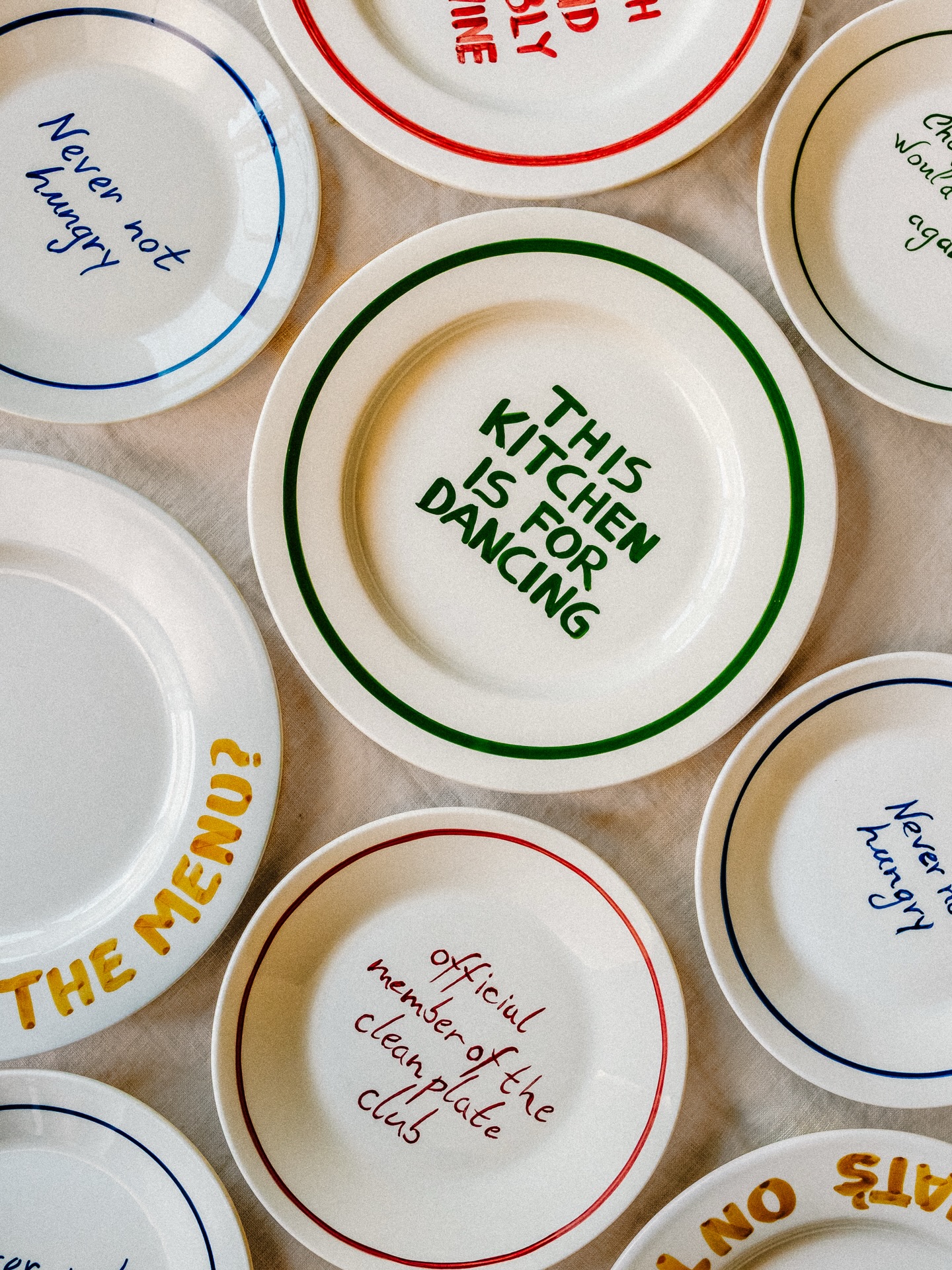 Among the highlights of our collection, these hand-painted plates were selected as one of our top picks at Maison & Objet. Each plate tells a story — a memory of a cherished friend, a special moment, or a celebration worth remembering. They’re always a conversation starter at the table.