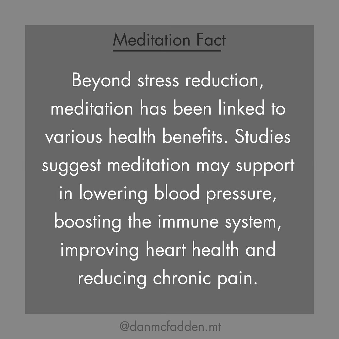 Meditation Fact: Health Benefits.
Follow @danmcfadden.mt for more insight & encouragement for a dedicated mediation practice.
#mindfulness #meditation #meditationpractice #mindful #meditate #learningmindfulness #practiceandlearn #meditationteacher #mindfulnessteachings #learningmeditation #practicemindfulness #teachingmeditation #learnmindfulness
