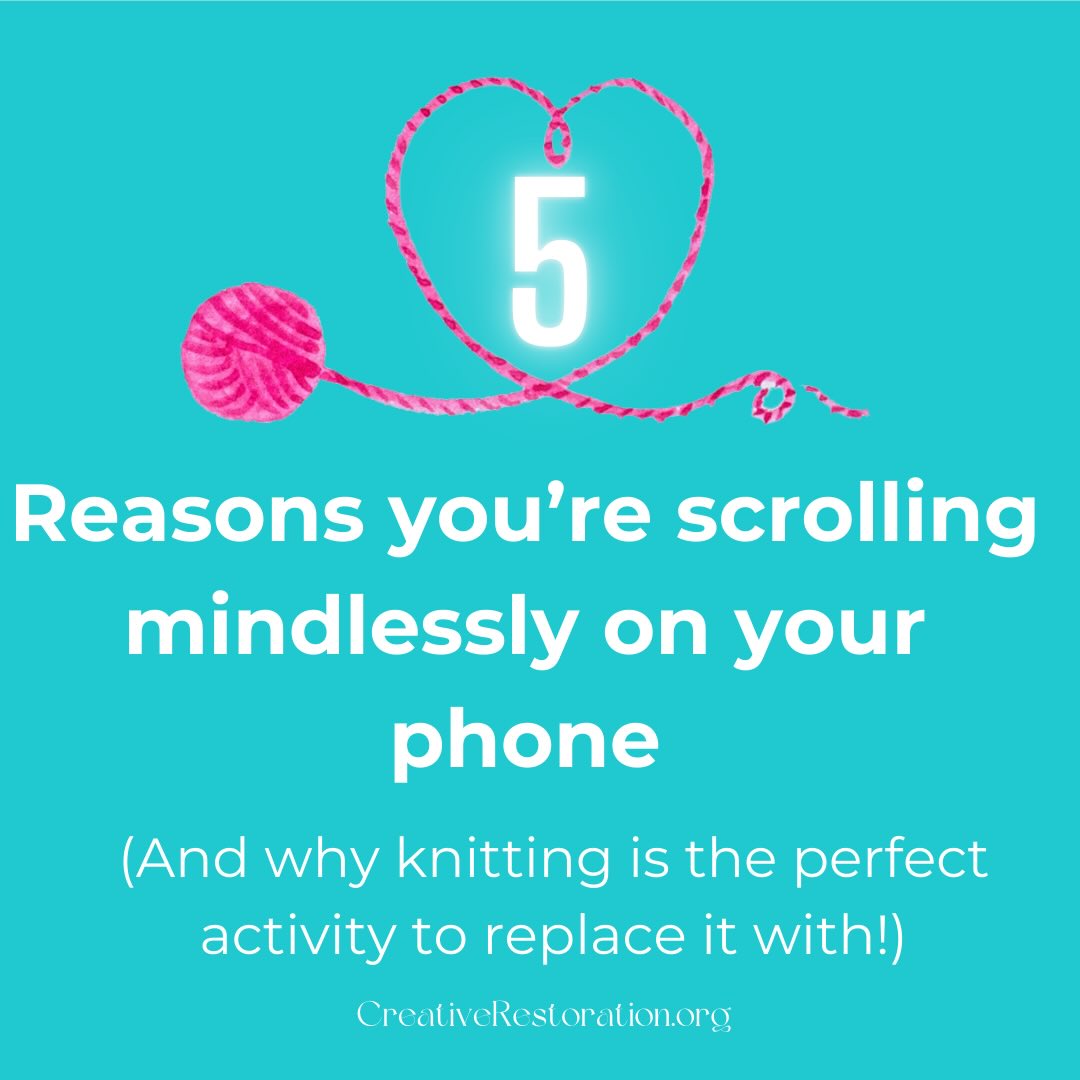 I’d love to know in the comments which you relate most to? Do you feel knitting helps you to scroll less on your phone- let me know in the poll below
Read the blog at the link in my bio