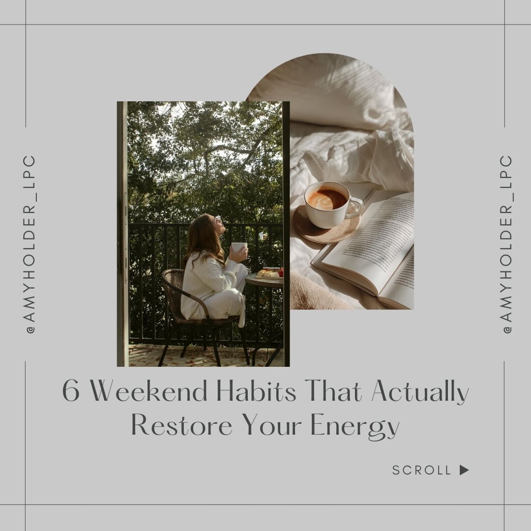 Most of us were taught to use the weekend to recover. But no one taught us how to restore.
Imagine how you’d feel if your weekends included:
🔅Slow, unstructured mornings
🔅Getting outside for natural light + movement
🔅Doing one thing just for yourself - with no outcome attached
🔅Creating a hard stop on “catch-up” work
🔅Prioritizing connection over just staying busy
🔅Ending Sunday with a nervous system reset - not a strategy session
The most powerful thing you can do for your performance is give your body and mind time to feel safe again.
📌 Save this post if your weekends have been feeling more like recovery missions than restoration.
#mentalhealthmatters #therapytalk #selfcare #mentalhealthawareness #mentalhealthprofessional