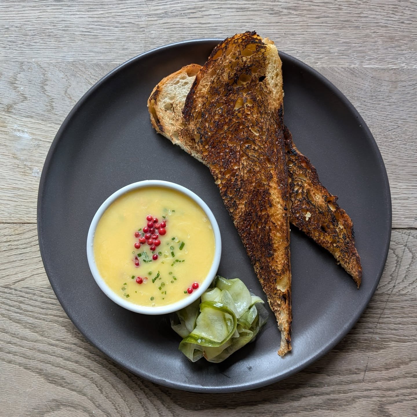 Potted Hot Smoked Sea Trout, Pickled Cucumber, Focaccia #bristolpubscene #pubfood #troutpout