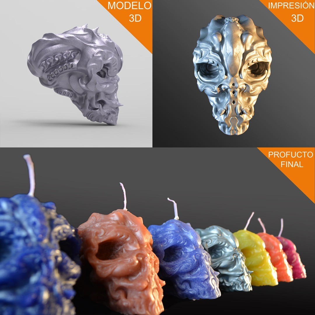 Alien skull candle process
Proceso de creación de vela
#3dprinting #design #render #cgi #diseño #wax #candles #skullcandle #zbrush