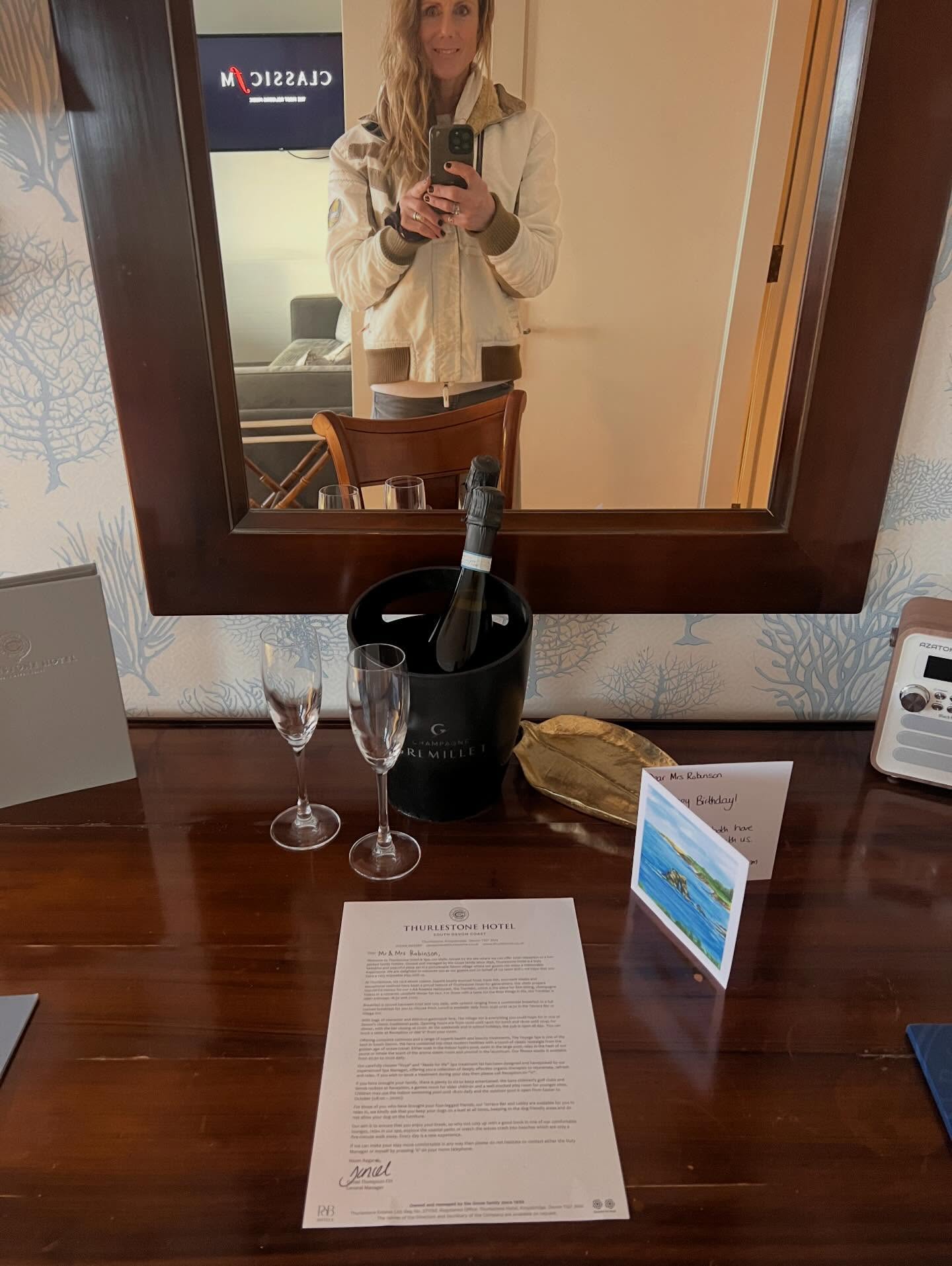 Fab birthday escape, night at @thurlestone1896, a very welcoming surprise, great staff and facilities and company of course. Even managed to fit in a trip to the cinema and go for a walk with no rain or wind!!!🙄 #thurlestonehotel #royalwilliamyard #everymancinema