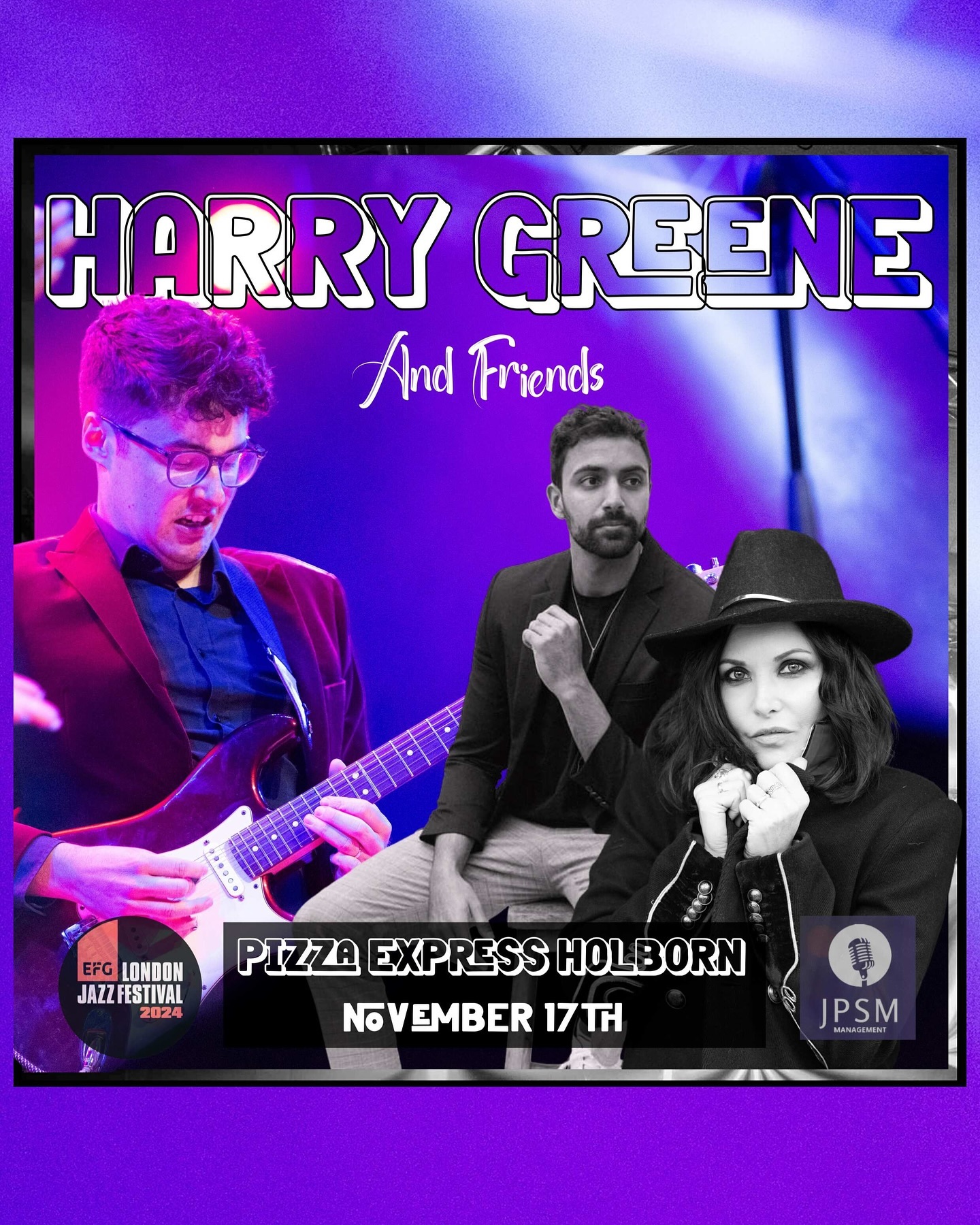 “Harry Greene & Friends feat. Jo Harrop & Stefan Mahendra” 📣 17th November, PE Holborn. EFG London Jazz Fest. Super excited to be featuring two of my favourite artists alongside an absolute dream band. Trust me, you don’t want to miss this. Ticket link in bio 🎫