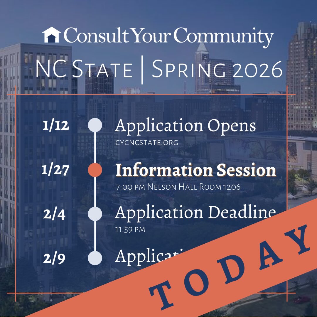 Today’s the day!! Come learn more about CYC tonight at our info session in Nelson room 1206 at 7:00pm!