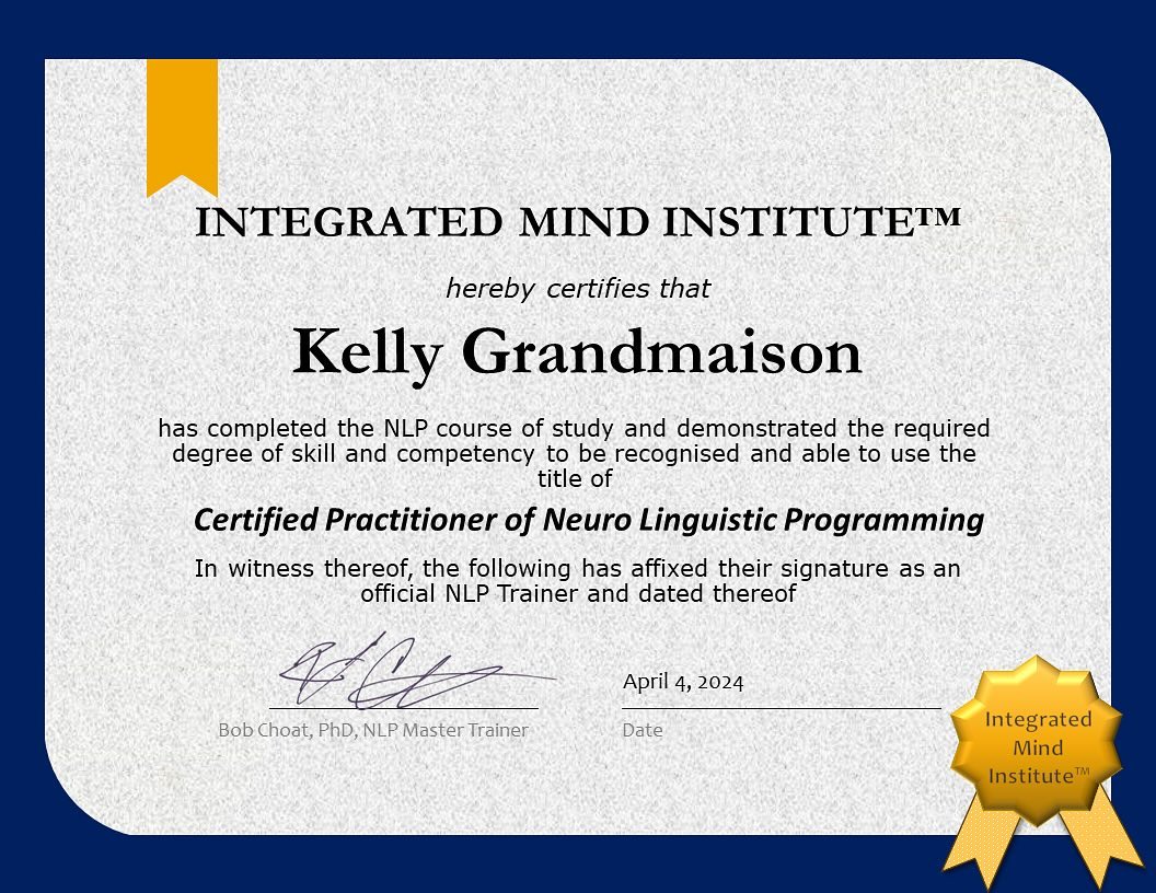 Officially official. I’ve always wanted to further my understanding of psychology beyond my BA, and now I’m officially certified as a Neuro Linguistic Programming practitioner. 🥳 Going for my Master Trainer cert later this year. Excited to always continue learning and growing 😇 #Kobeyear