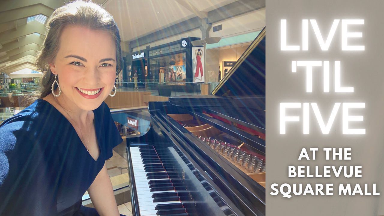 Come join me this afternoon at the Bellevue Square Mall piano! 🎹 I’ll be LIVE TIL FIVE on my YouTube channel starting at 4pm (Pacific). (Link in bio)
Happy sunny Friday from the PNW! ☀️ 😎
@bellevuecollection #bellevuelifestyle #bellevuelife #bellevuecollection #seattlepianist #pnwmusic #pnwmusicscene #relaxingpiano