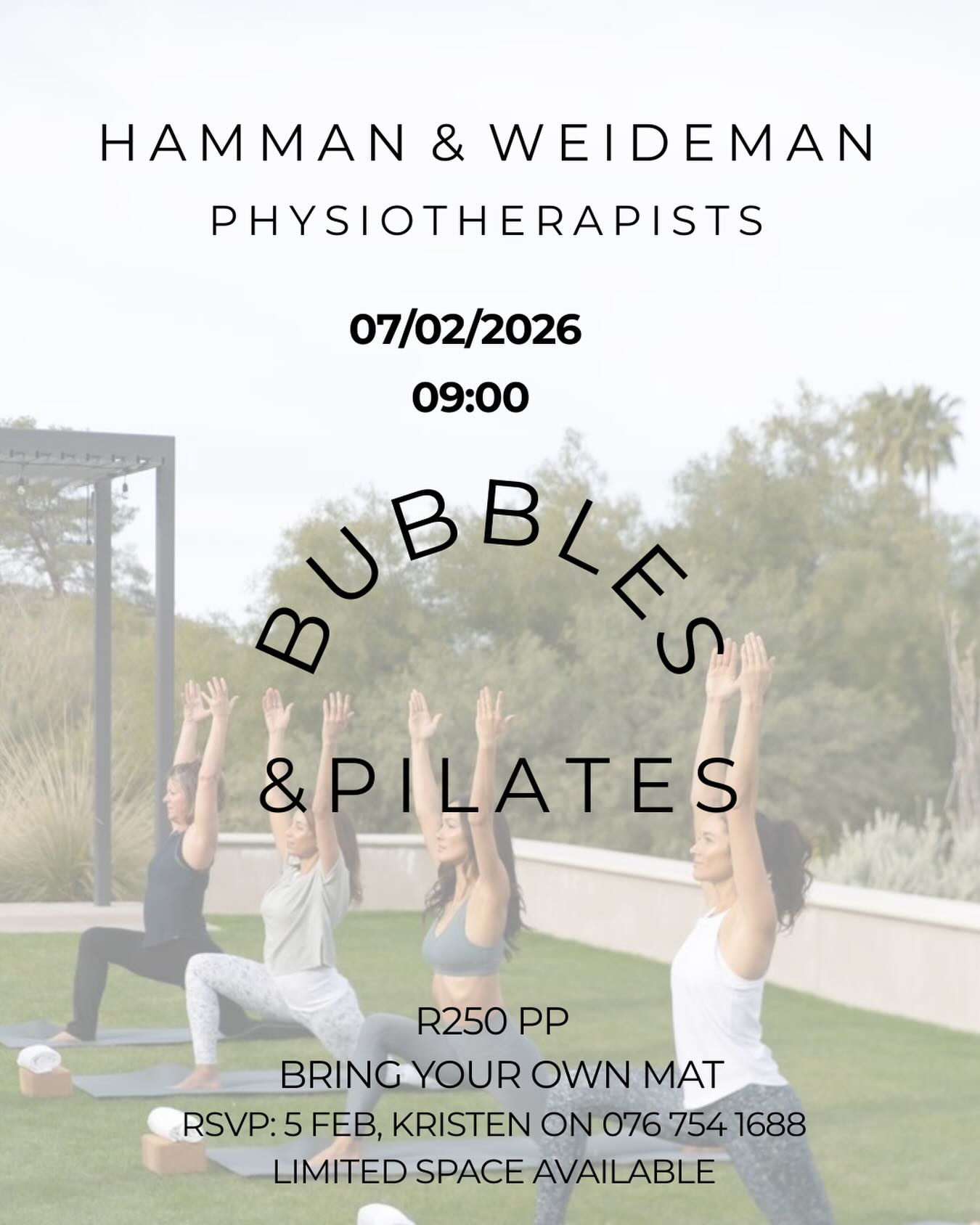 Join us on 7 Feb for our first Bubbels & Pilates of 2026 🥂