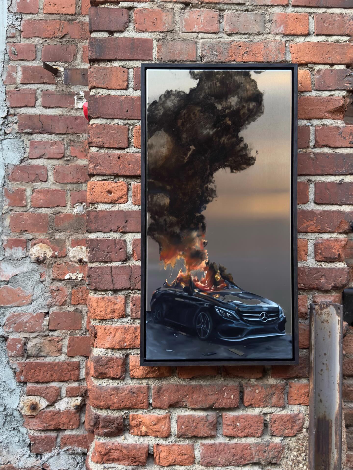 Erstes Bild in 2026 – „Gewalt und Ästhetik XV“
oil/aluminium
80 x 40 cm
#oilpainting #contemporaryart #franzwerk