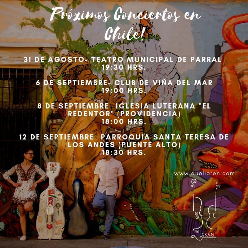 Nuestras próximas fechas confirmadas en Chile!
#cello #music #cellist #celloplayer #cellolife #cellomusic #classicalmusic #violoncello #strings #music #musica #musician #musicaly #musicfestival #livemusic #guitar #classicalguitar #musicismylife #musicos #musico #music #music #musica #musicians #guitar #santiago #chile #uchile #parral #viñadelmar #santiago #clubdeviña