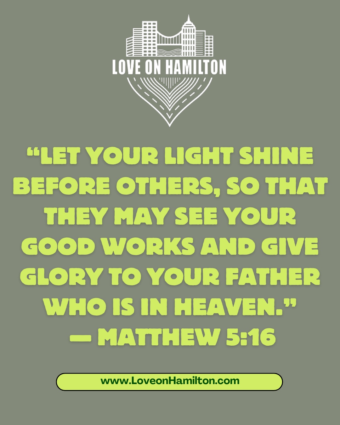 Excited to see you all tonight at 7pm!
LoveonHamilton.com for more details!